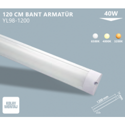40W 120 Cm Bant Led Armatür Beyaz Noas