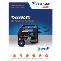 Benzinli Portatif Jeneratör TM 6600EX-EURO V  8 Kva