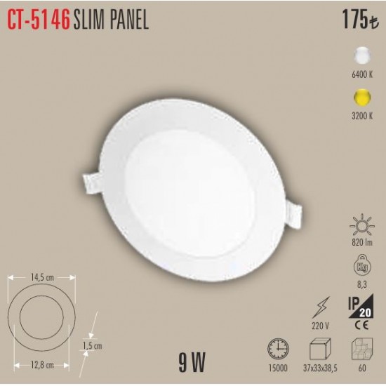 9W LED SPOT BEYAZ CATA