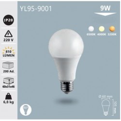 9W LED AMPUL BEYAZ NOAS