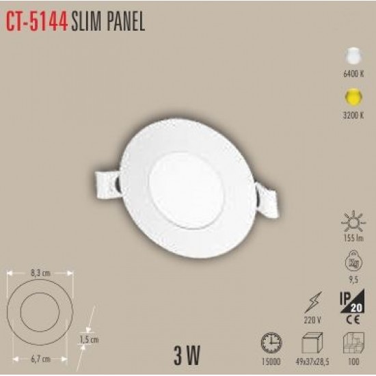 3W LED SPOT BEYAZ CATA