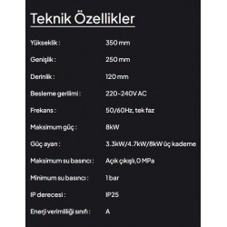 VEİTO V1100 ANİ SU ISITICI 7.25 KW